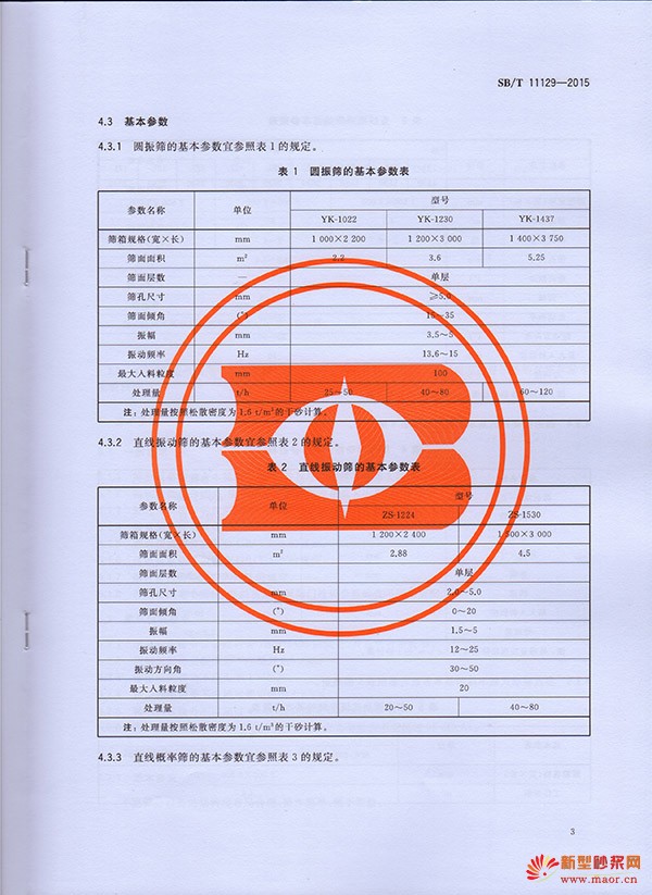 干混砂漿篩分設備技術規范——《砂漿&保溫》